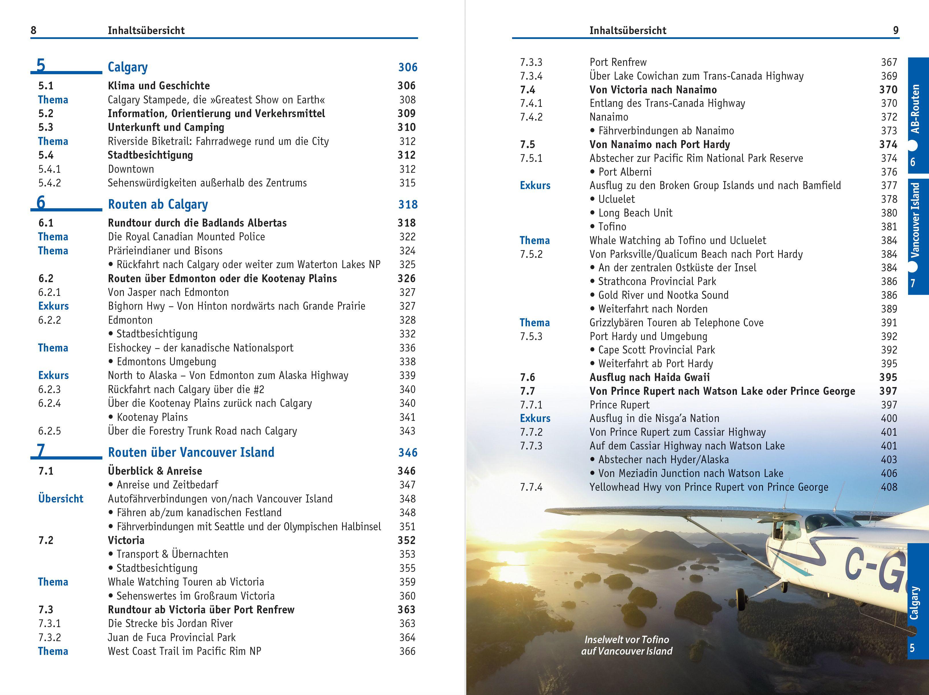 Beispielinhalt (Bild) Reise Know-How Reiseführer Kanada Westen mit Alaska