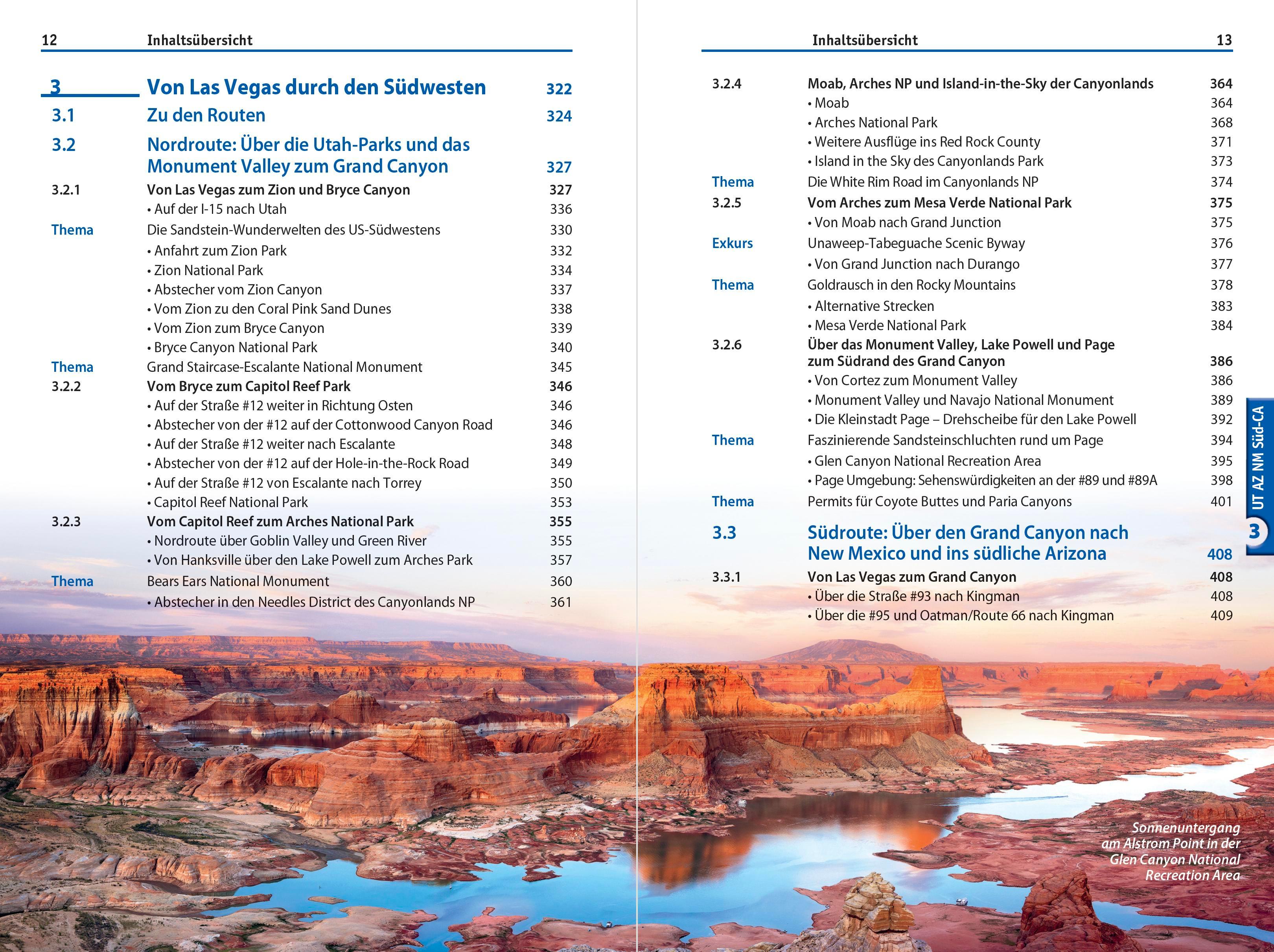 Beispielinhalt (Bild) Reise Know-How Reiseführer USA Südwesten