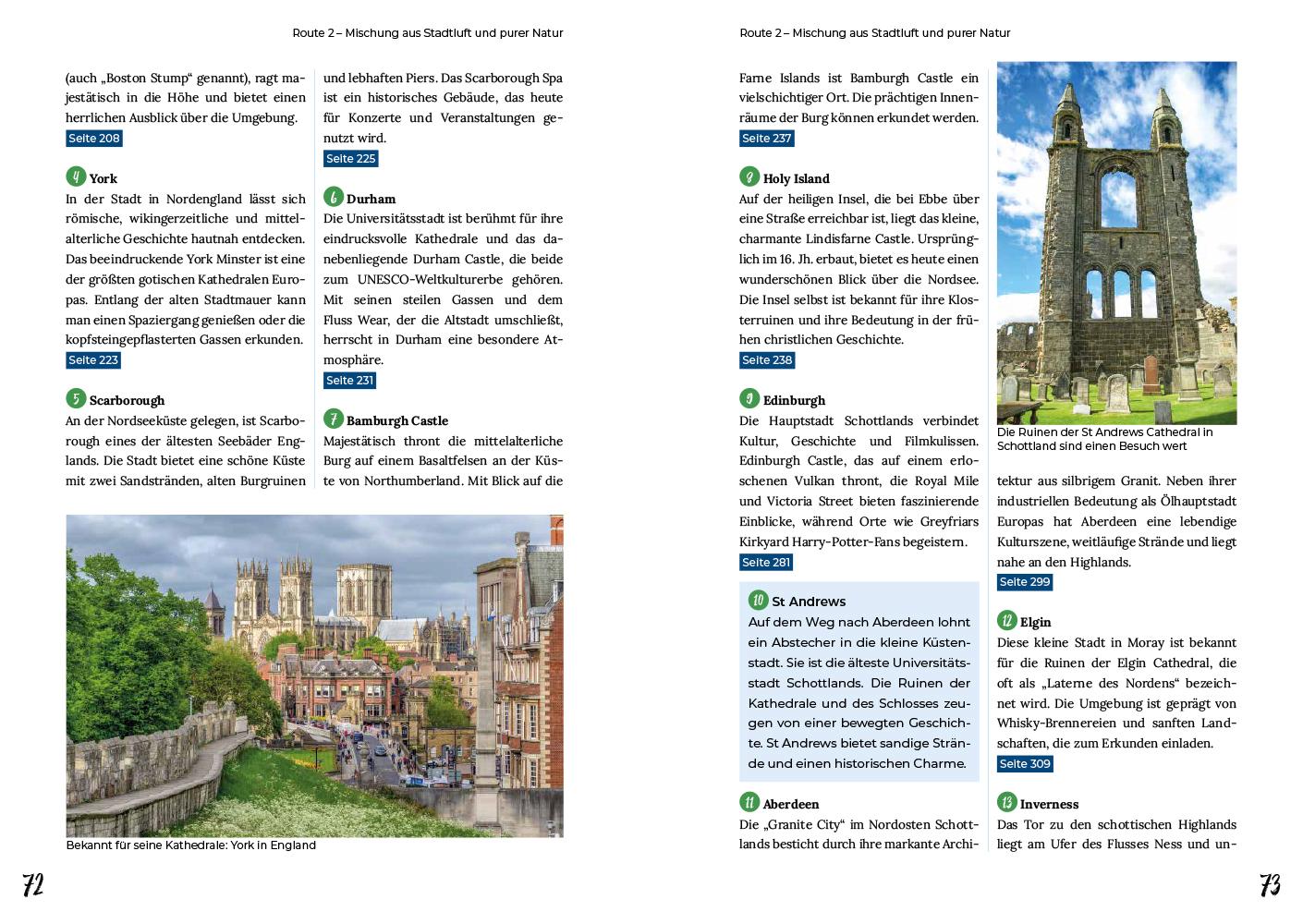 Beispielinhalt (Bild) Reise Know-How Roadtrip Handbuch Britische Inseln