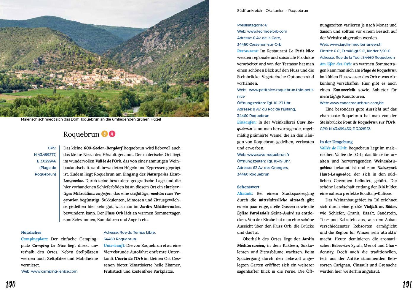Beispielinhalt (Bild) Reise Know-How Roadtrip Handbuch Südfrankreich & Norditalien