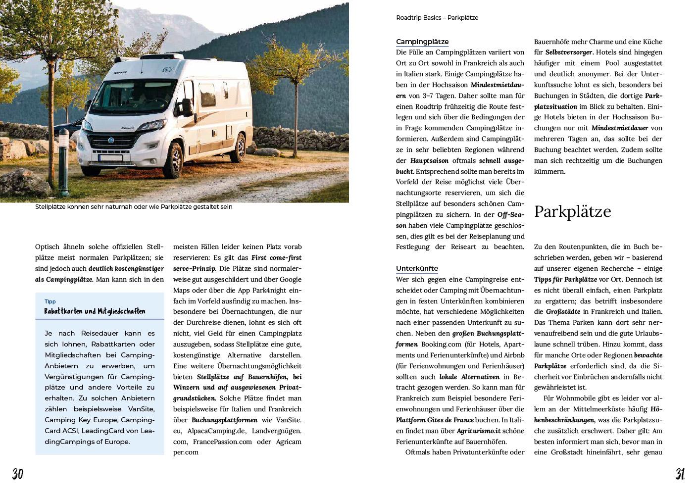 Beispielinhalt (Bild) Reise Know-How Roadtrip Handbuch Südfrankreich & Norditalien