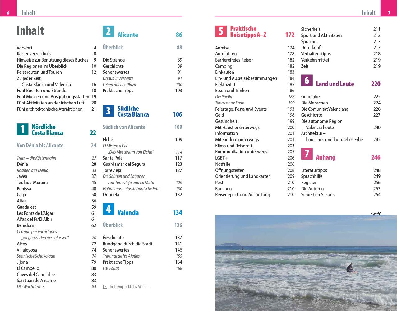 Beispielinhalt (Bild) Reise Know-How Reiseführer Costa Blanca mit Valencia