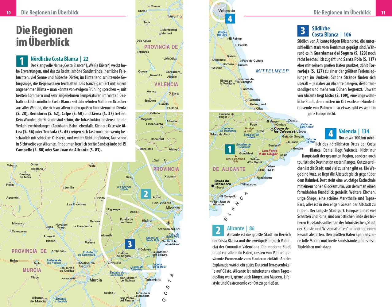 Beispielinhalt (Bild) Reise Know-How Reiseführer Costa Blanca mit Valencia