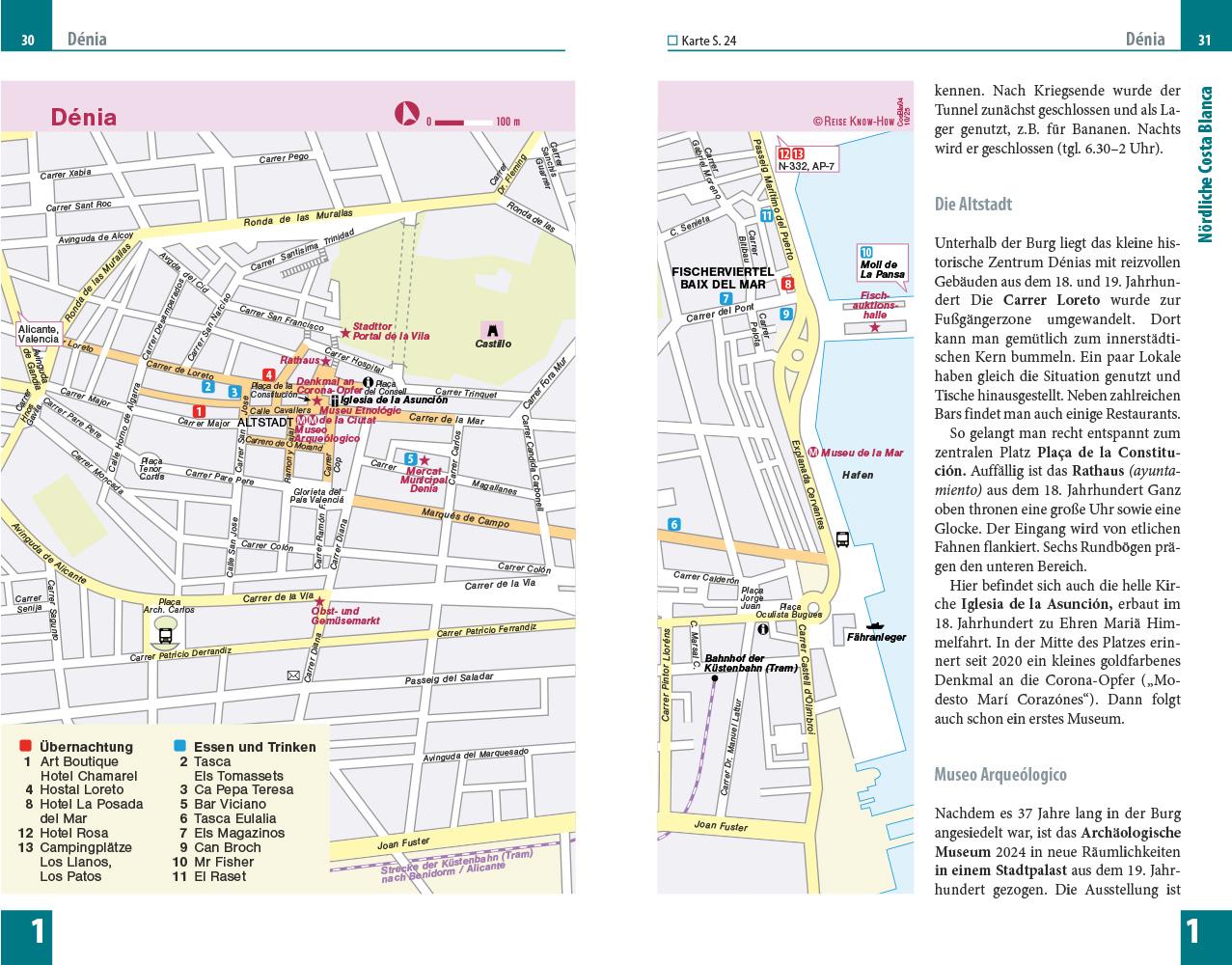 Beispielinhalt (Bild) Reise Know-How Reiseführer Costa Blanca mit Valencia