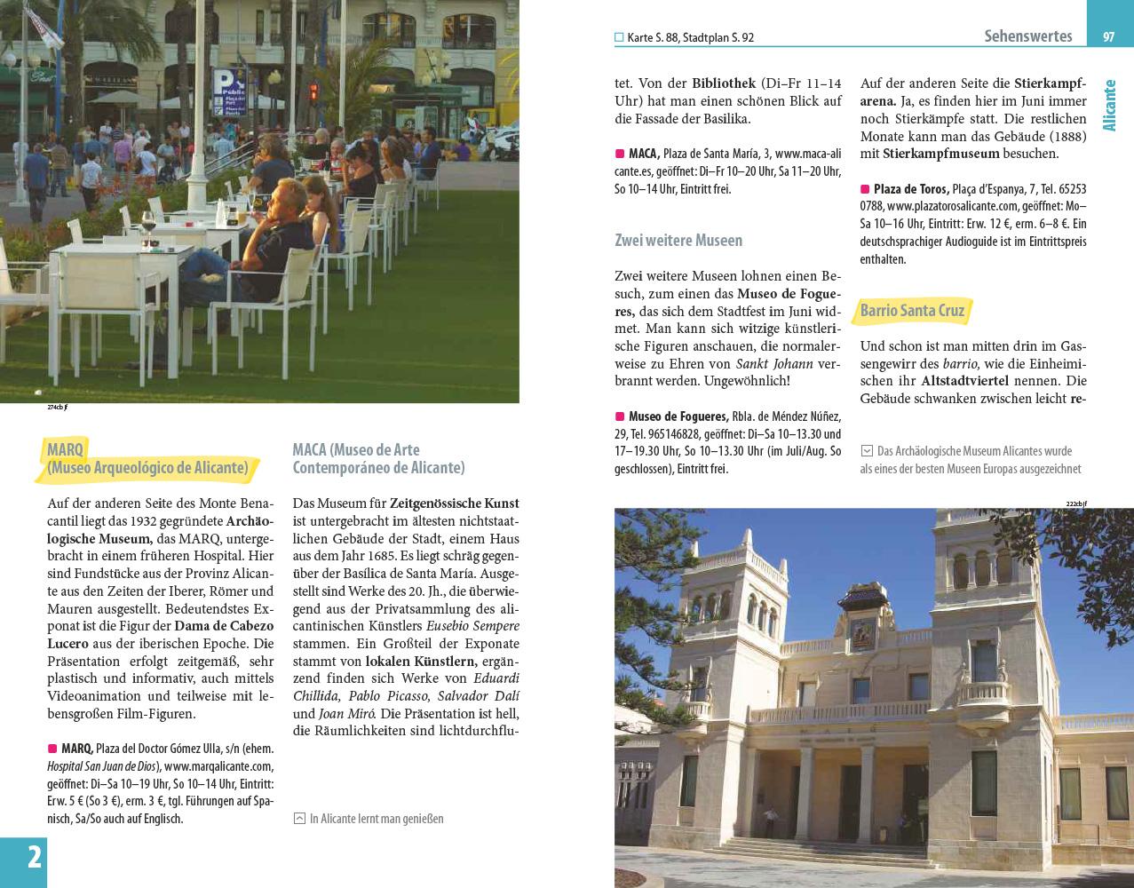 Beispielinhalt (Bild) Reise Know-How Reiseführer Costa Blanca mit Valencia