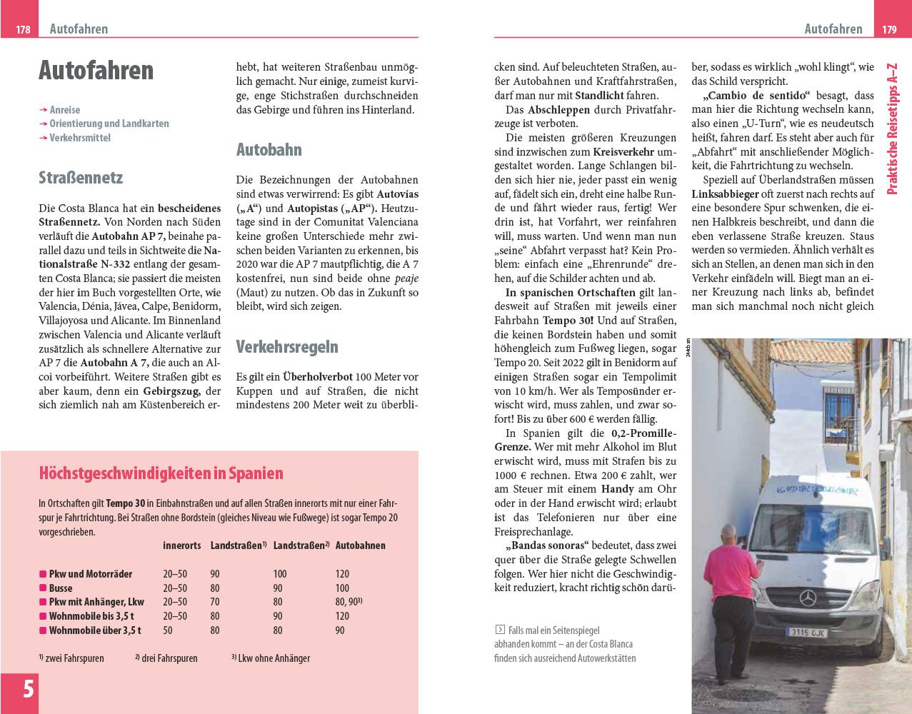 Beispielinhalt (Bild) Reise Know-How Reiseführer Costa Blanca mit Valencia