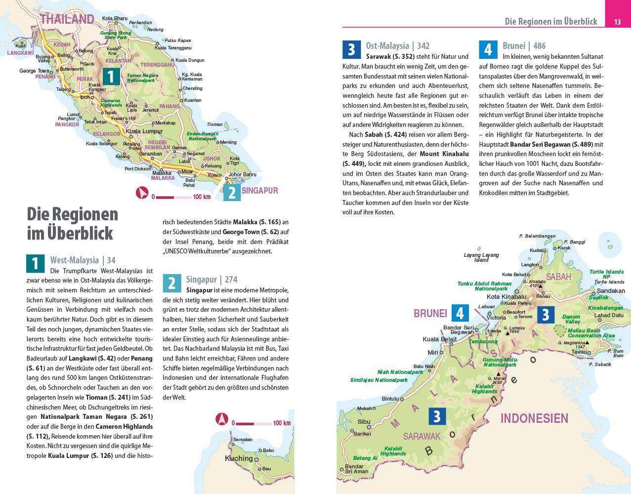 Beispielinhalt (Bild) Reise Know-How Reiseführer Malaysia mit Singapur und Brunei