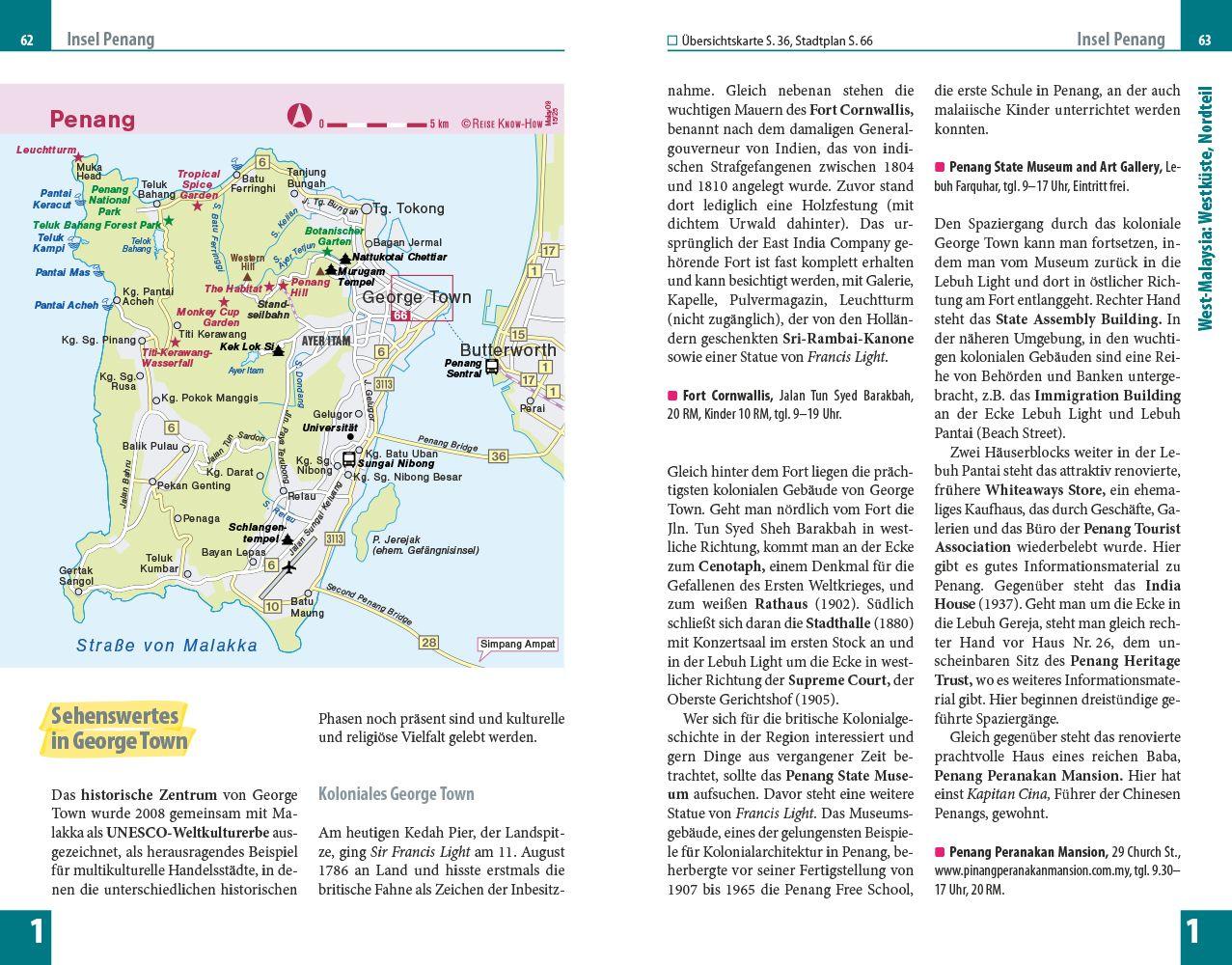 Beispielinhalt (Bild) Reise Know-How Reiseführer Malaysia mit Singapur und Brunei