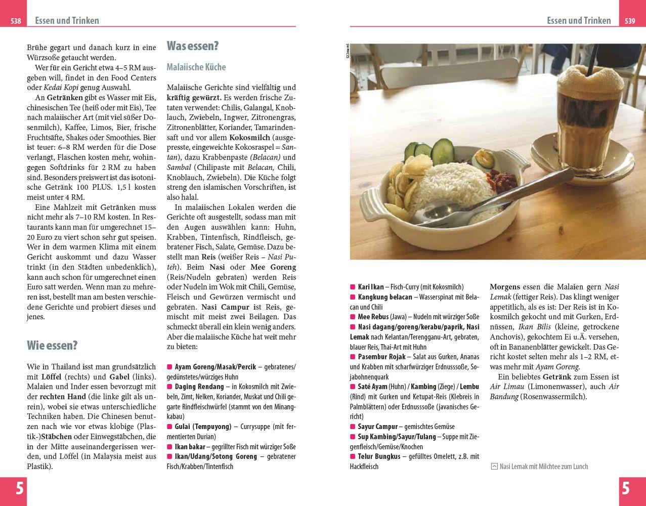 Beispielinhalt (Bild) Reise Know-How Reiseführer Malaysia mit Singapur und Brunei