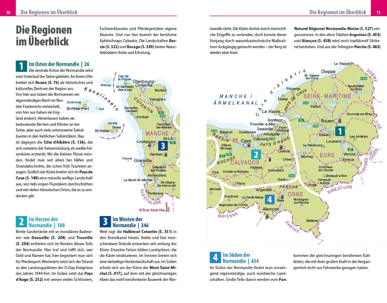 Beispielinhalt (Bild) Reise Know-How Reiseführer Normandie