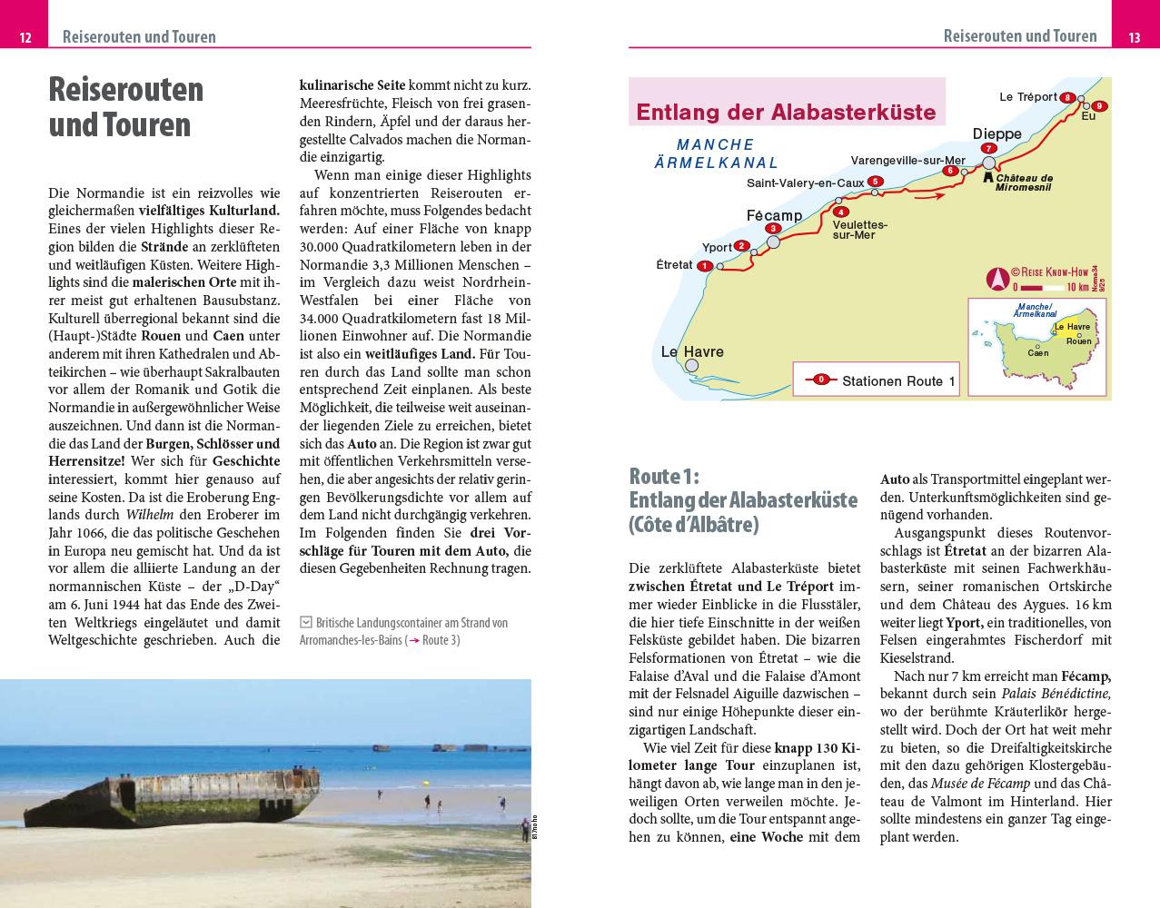 Beispielinhalt (Bild) Reise Know-How Reiseführer Normandie