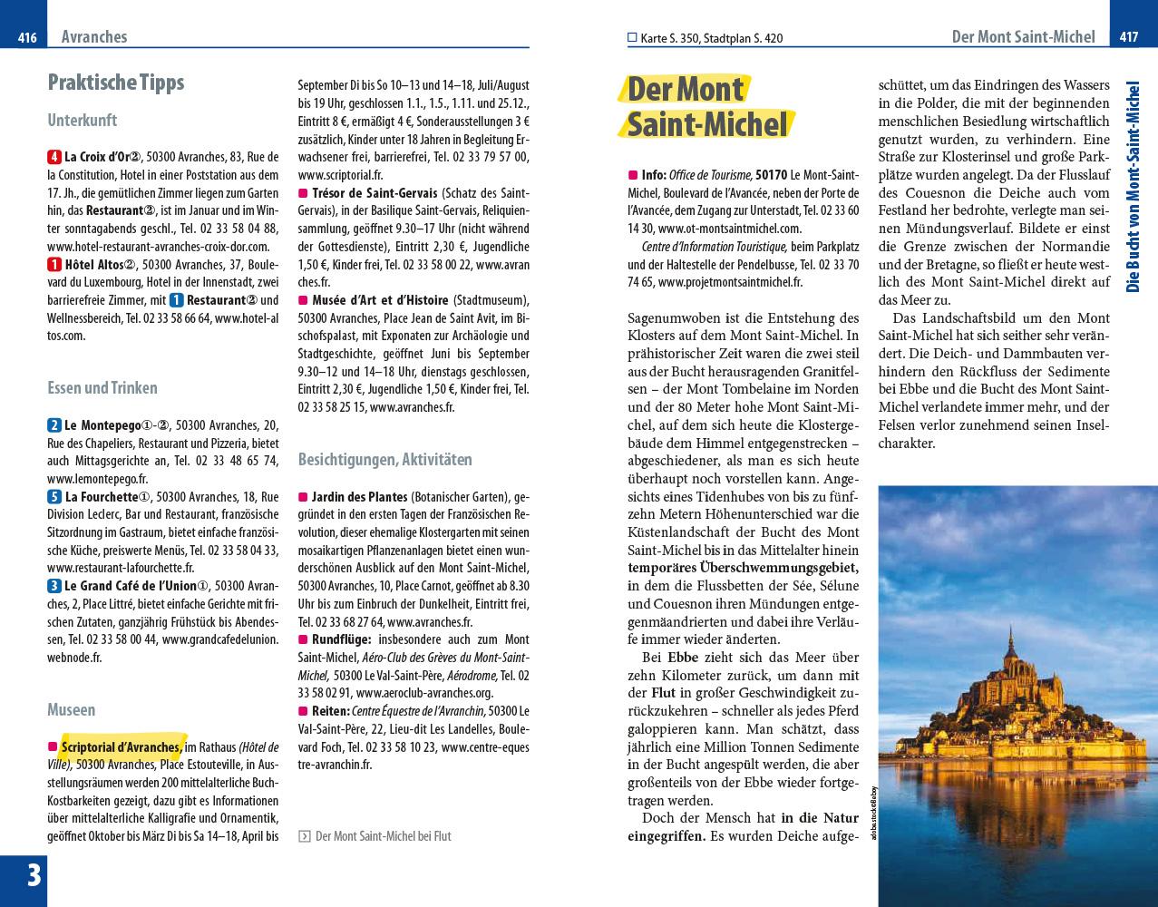 Beispielinhalt (Bild) Reise Know-How Reiseführer Normandie
