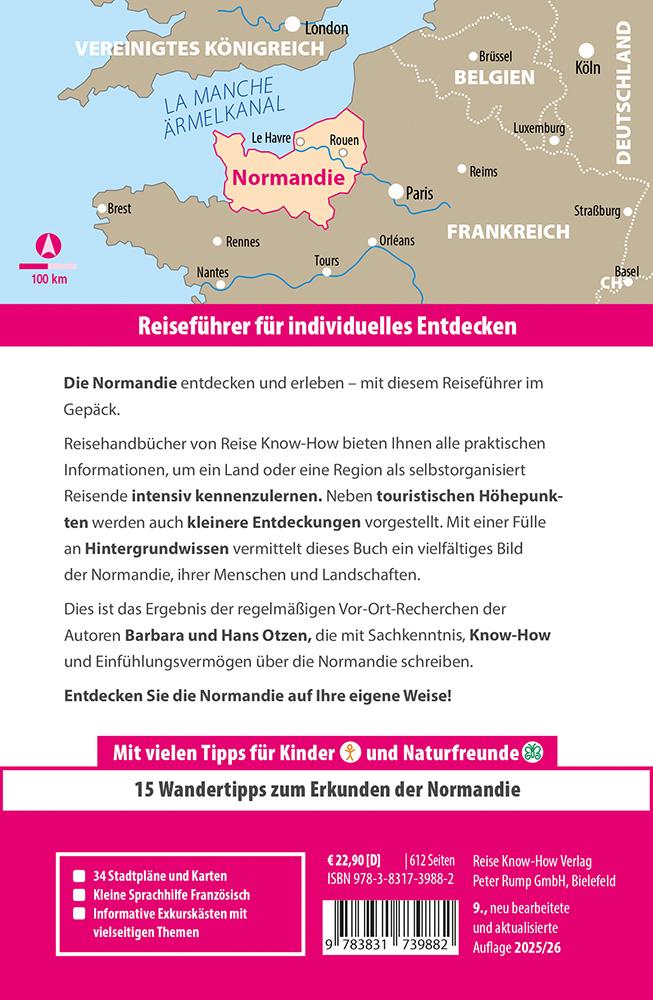 Rückseitencover Reise Know-How Reiseführer Normandie