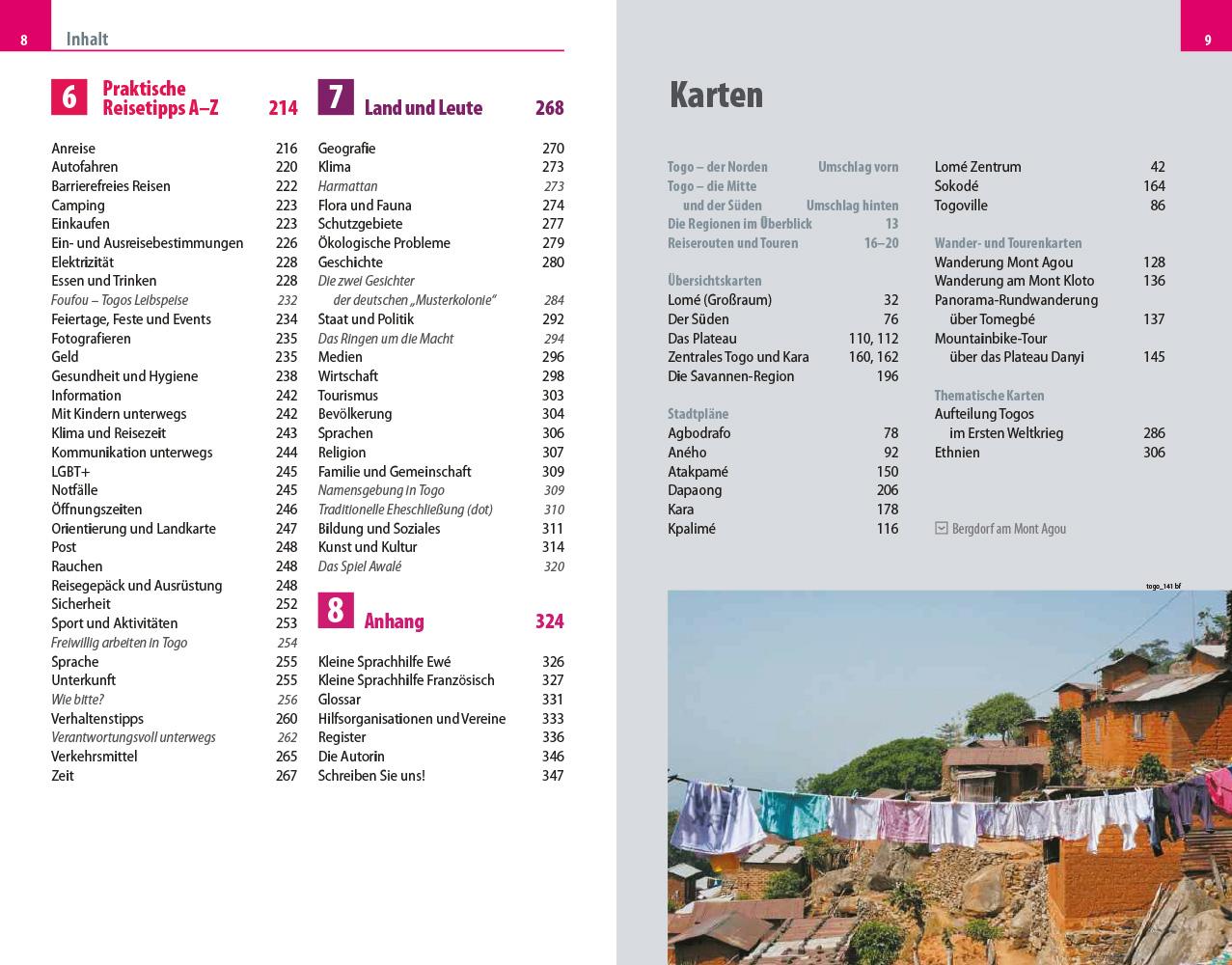 Beispielinhalt (Bild) Reise Know-How Reiseführer Togo