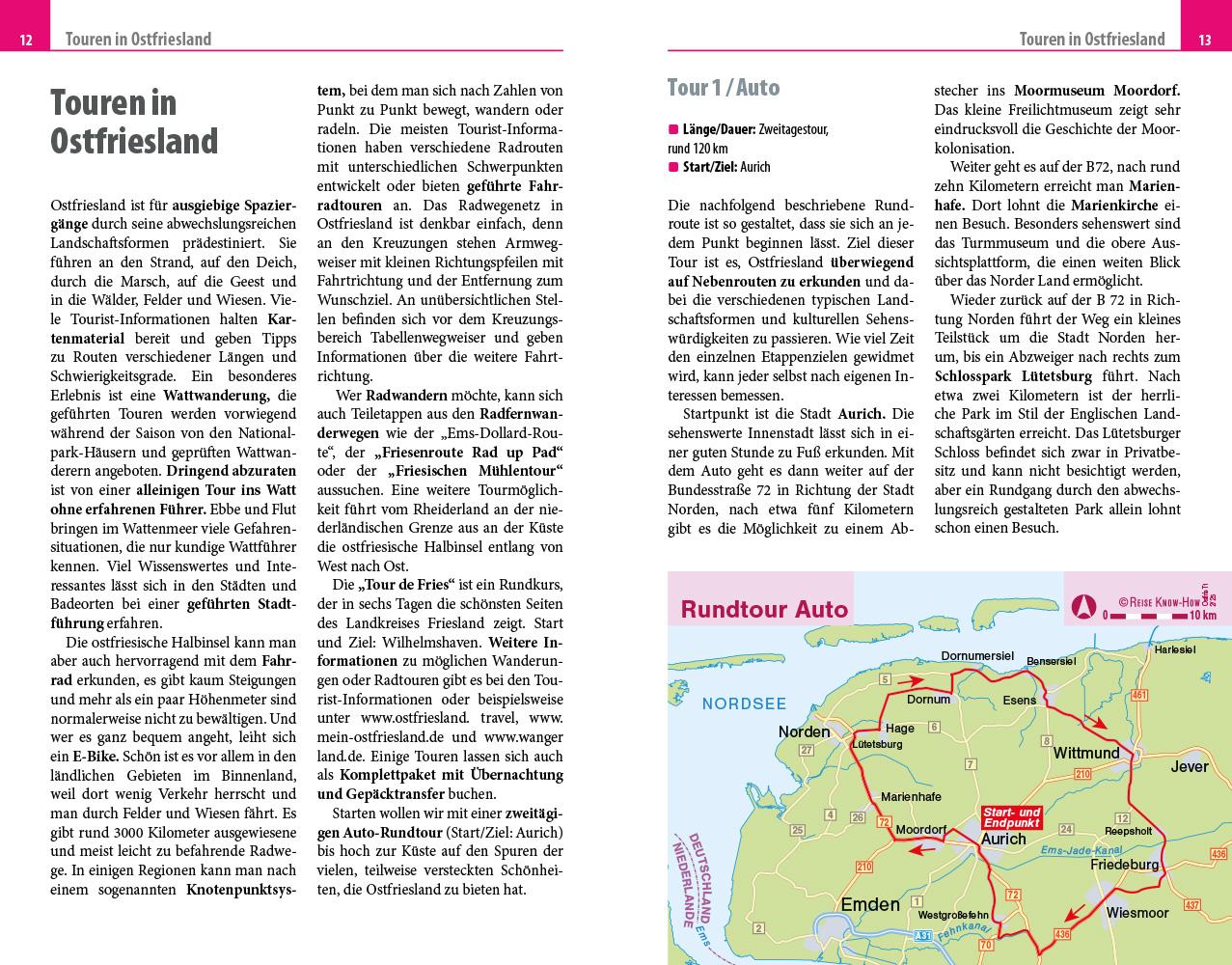 Beispielinhalt (Bild) Reise Know-How Reiseführer Ostfriesland