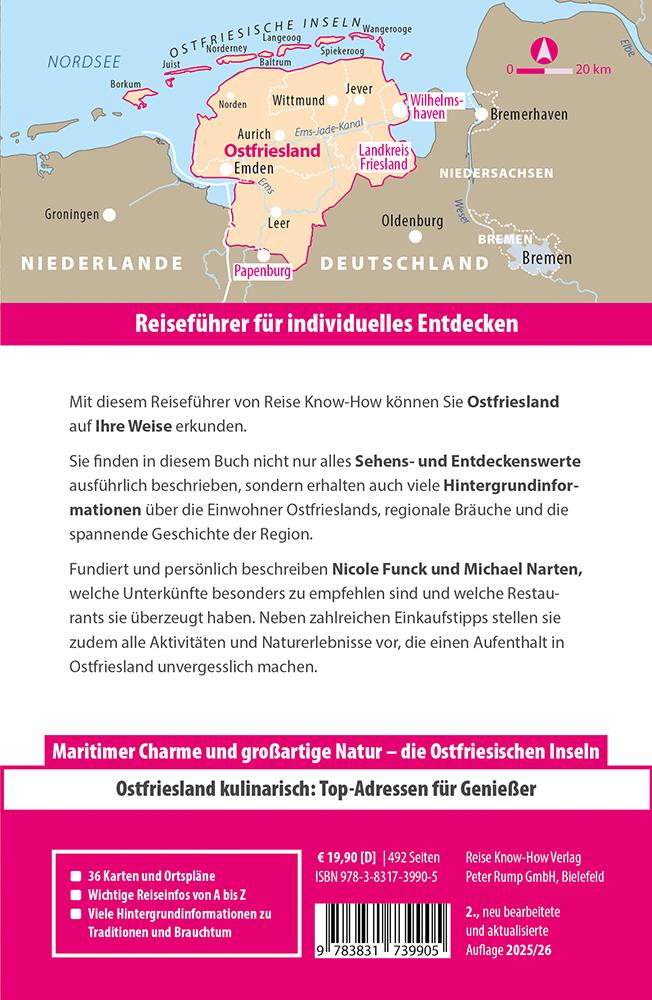 Rückseitencover Reise Know-How Reiseführer Ostfriesland