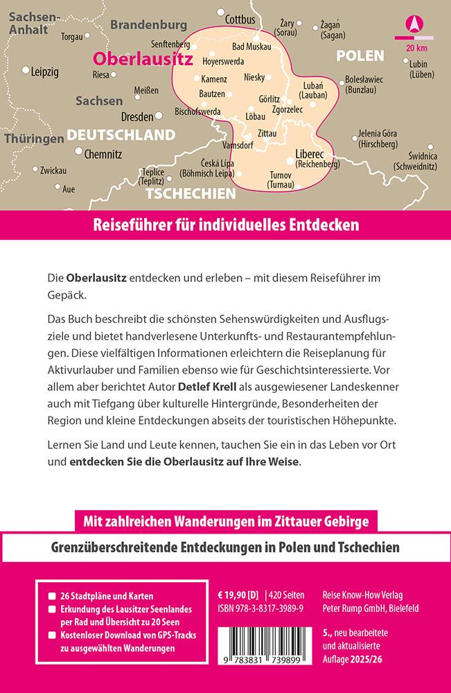 Rückseitencover Reise Know-How Reiseführer Oberlausitz, Lausitzer Seenland