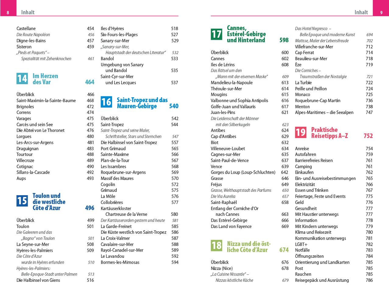 Beispielinhalt (Bild) Reise Know-How Reiseführer Provence & Côte d'Azur
