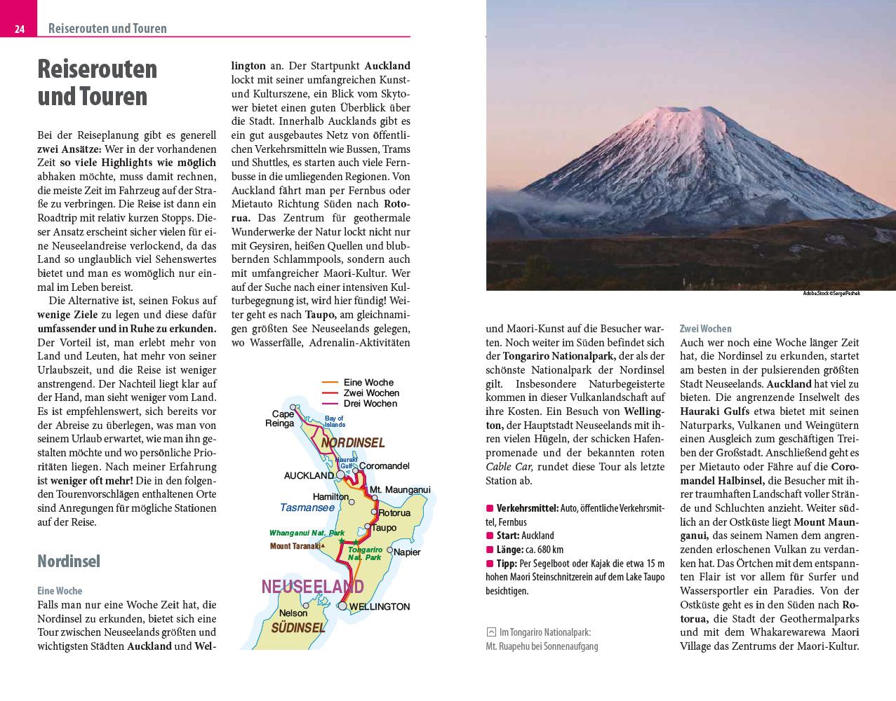 Beispielinhalt (Bild) Reise Know-How Reiseführer Neuseeland / Aotearoa