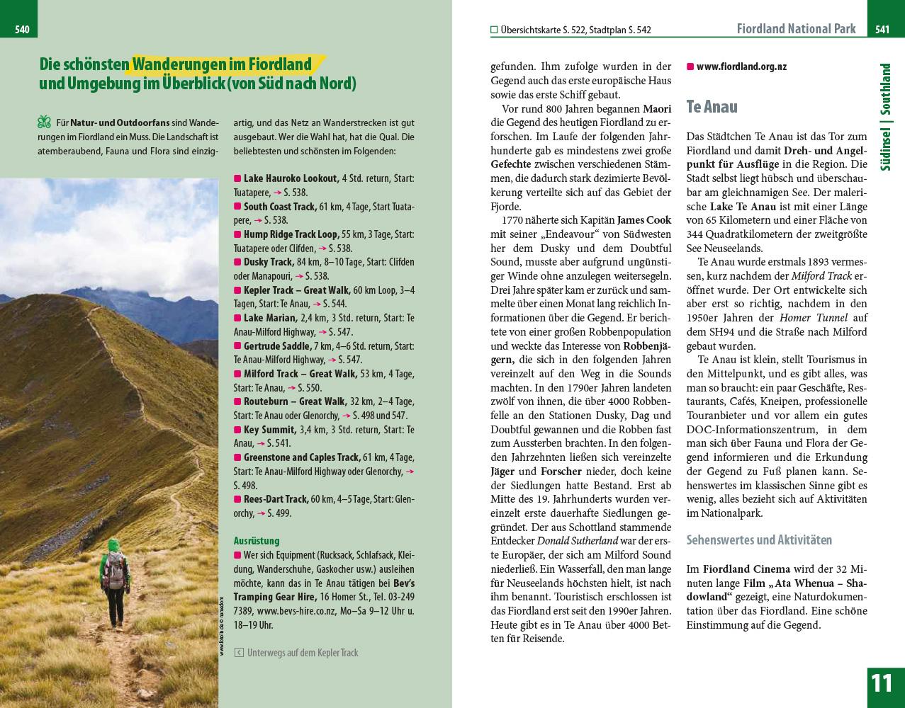 Beispielinhalt (Bild) Reise Know-How Reiseführer Neuseeland / Aotearoa