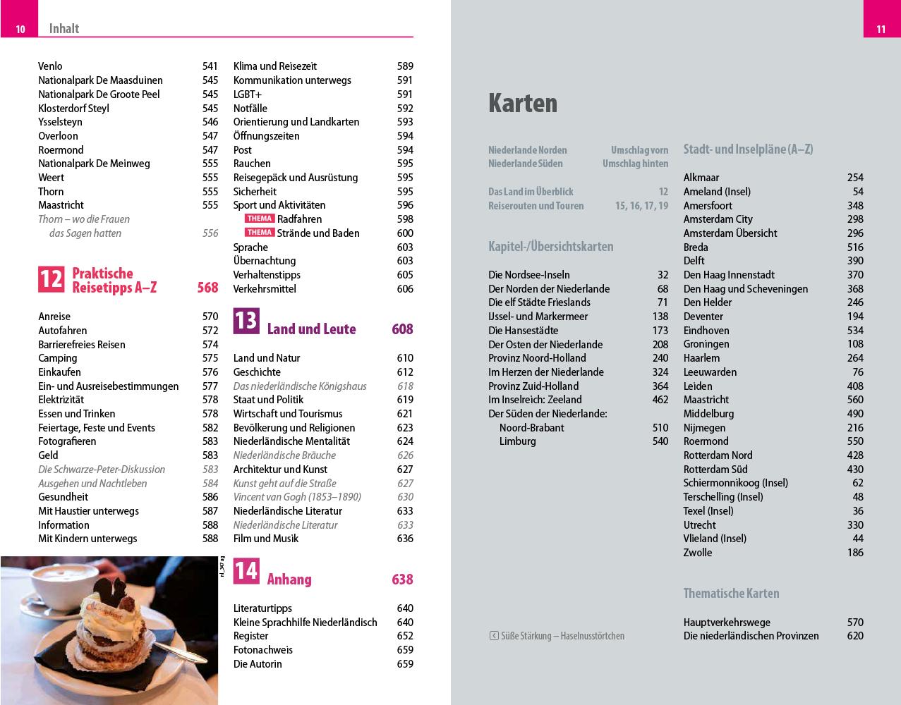 Beispielinhalt (Bild) Reise Know-How Reiseführer Niederlande