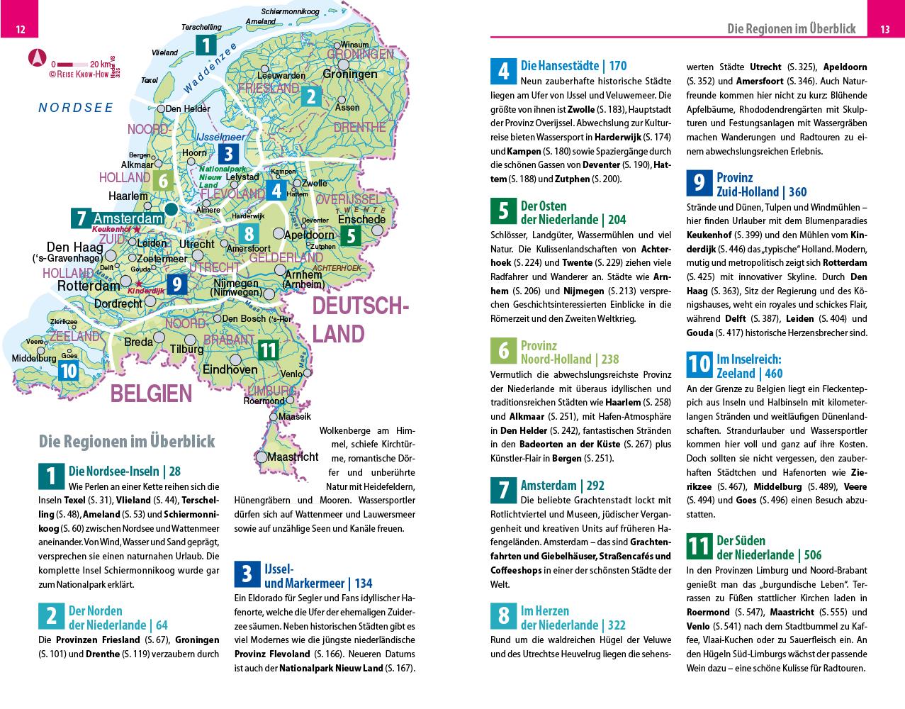 Beispielinhalt (Bild) Reise Know-How Reiseführer Niederlande