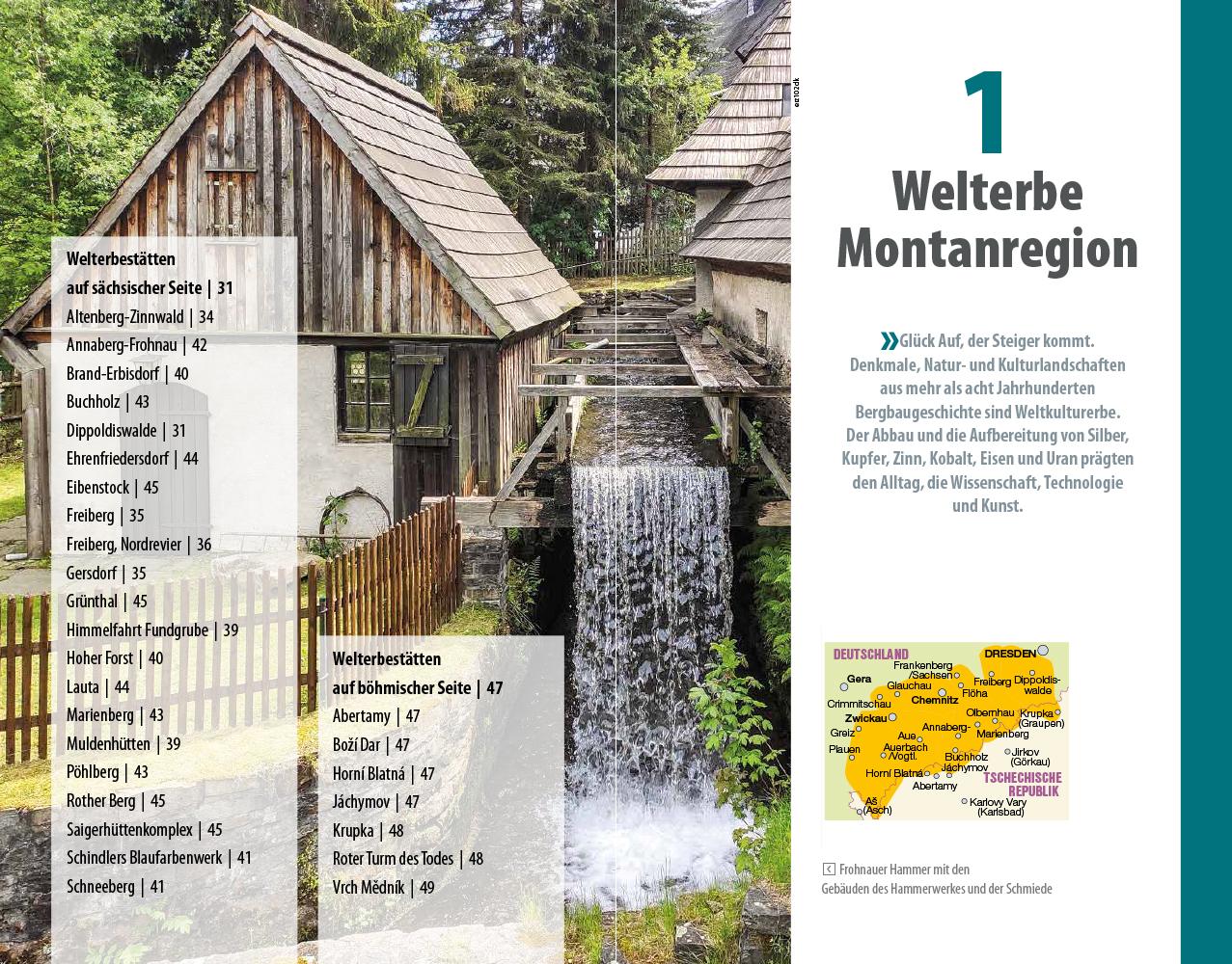 Beispielinhalt (Bild) Reise Know-How Reiseführer Erzgebirge und Sächsisches Vogtland