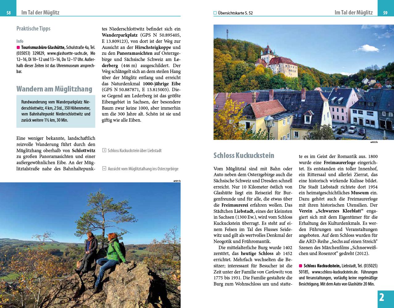 Beispielinhalt (Bild) Reise Know-How Reiseführer Erzgebirge und Sächsisches Vogtland