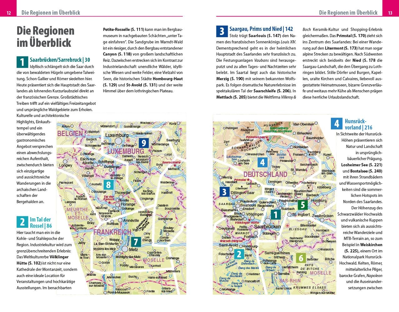 Beispielinhalt (Bild) Reise Know-How Reiseführer Saar-Lor-Lux - Dreiländereck Saarland, Lothringen, Luxemburg