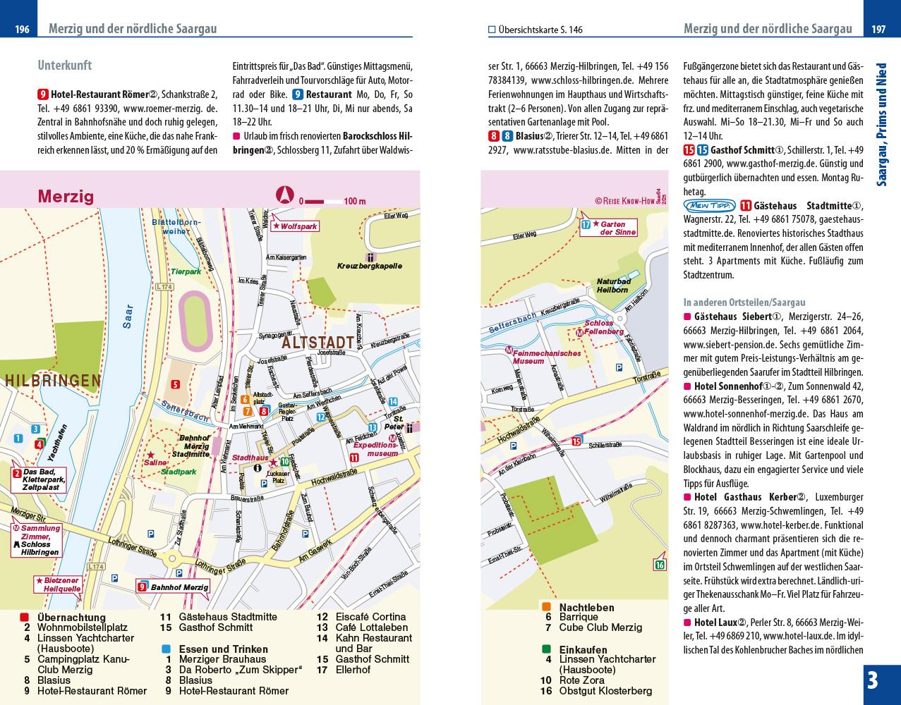 Beispielinhalt (Bild) Reise Know-How Reiseführer Saar-Lor-Lux - Dreiländereck Saarland, Lothringen, Luxemburg