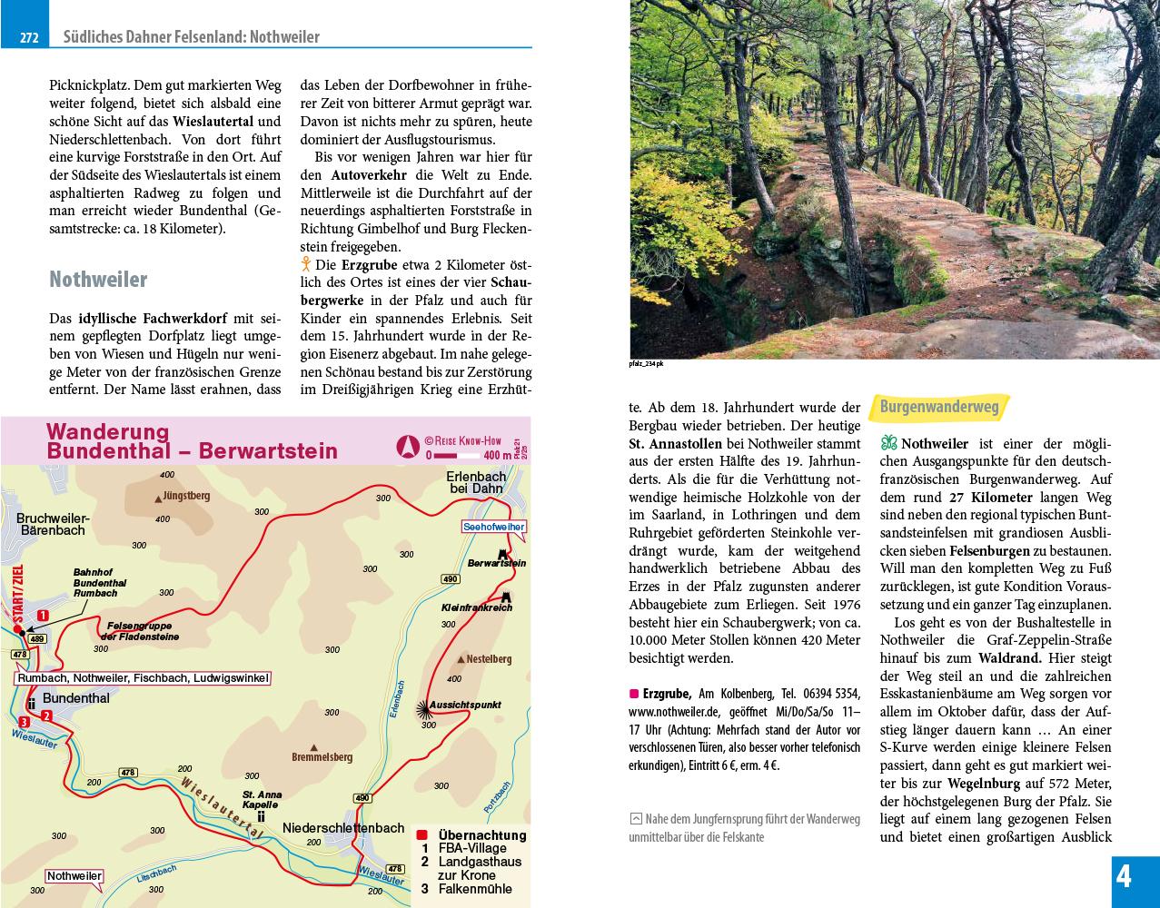 Beispielinhalt (Bild) Reise Know-How Reiseführer Pfalz