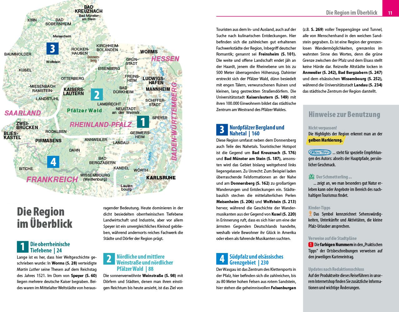 Beispielinhalt (Bild) Reise Know-How Reiseführer Pfalz