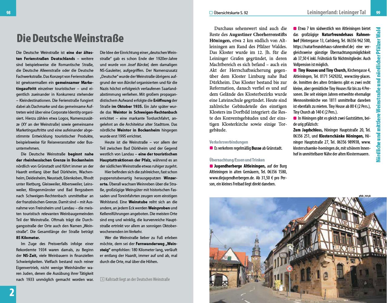 Beispielinhalt (Bild) Reise Know-How Reiseführer Pfalz