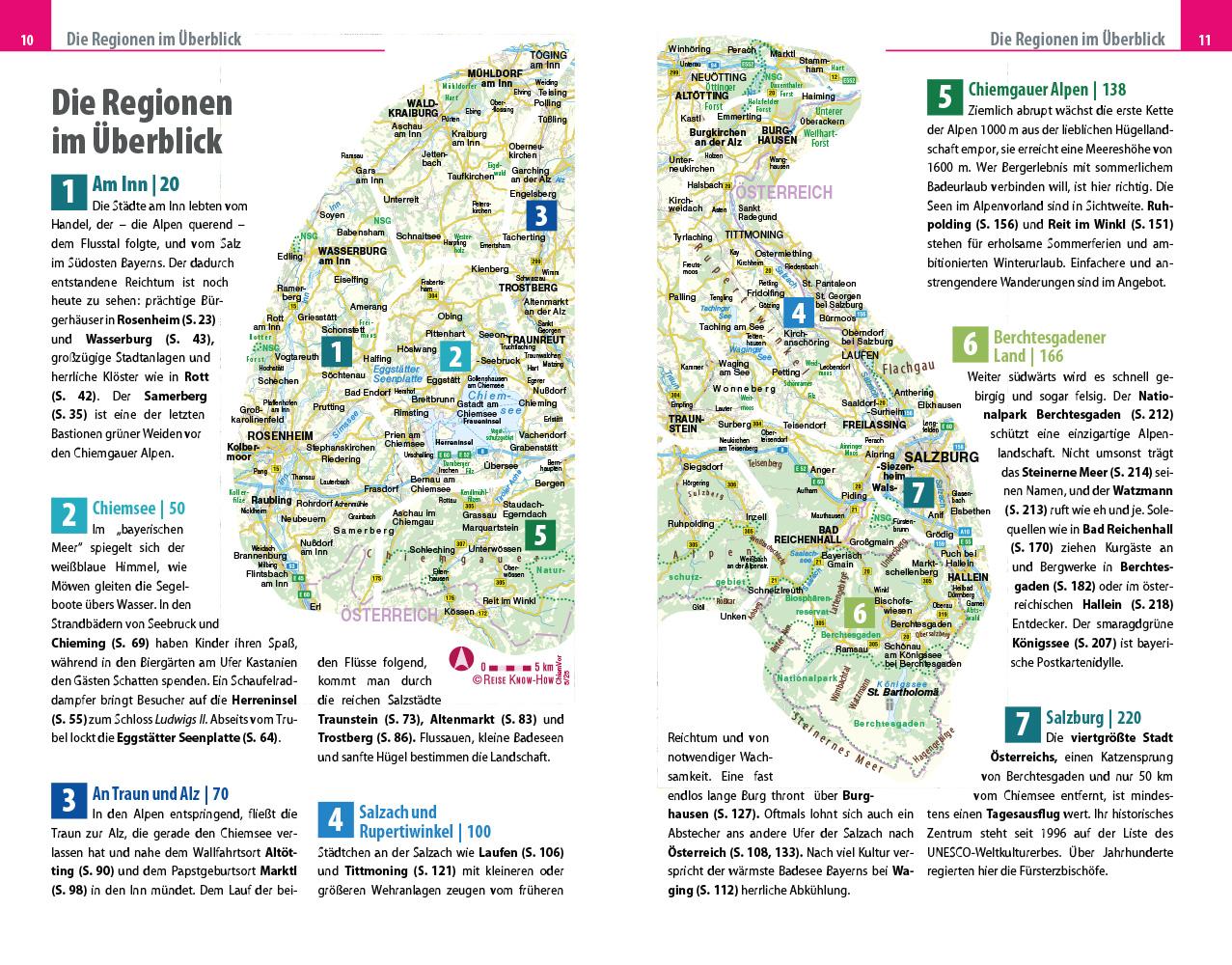 Beispielinhalt (Bild) Reise Know-How Reiseführer Chiemgau, Berchtesgadener Land