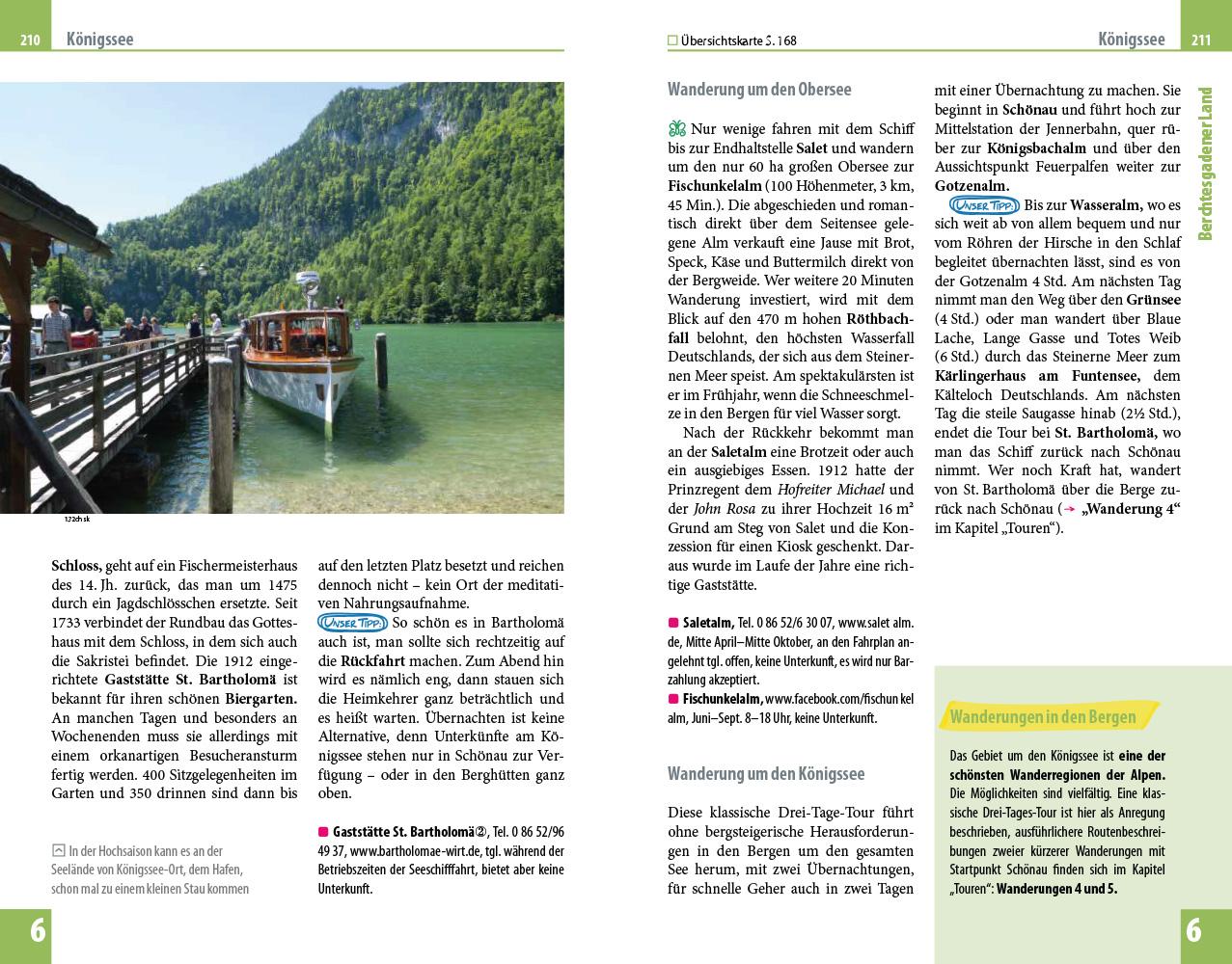 Beispielinhalt (Bild) Reise Know-How Reiseführer Chiemgau, Berchtesgadener Land
