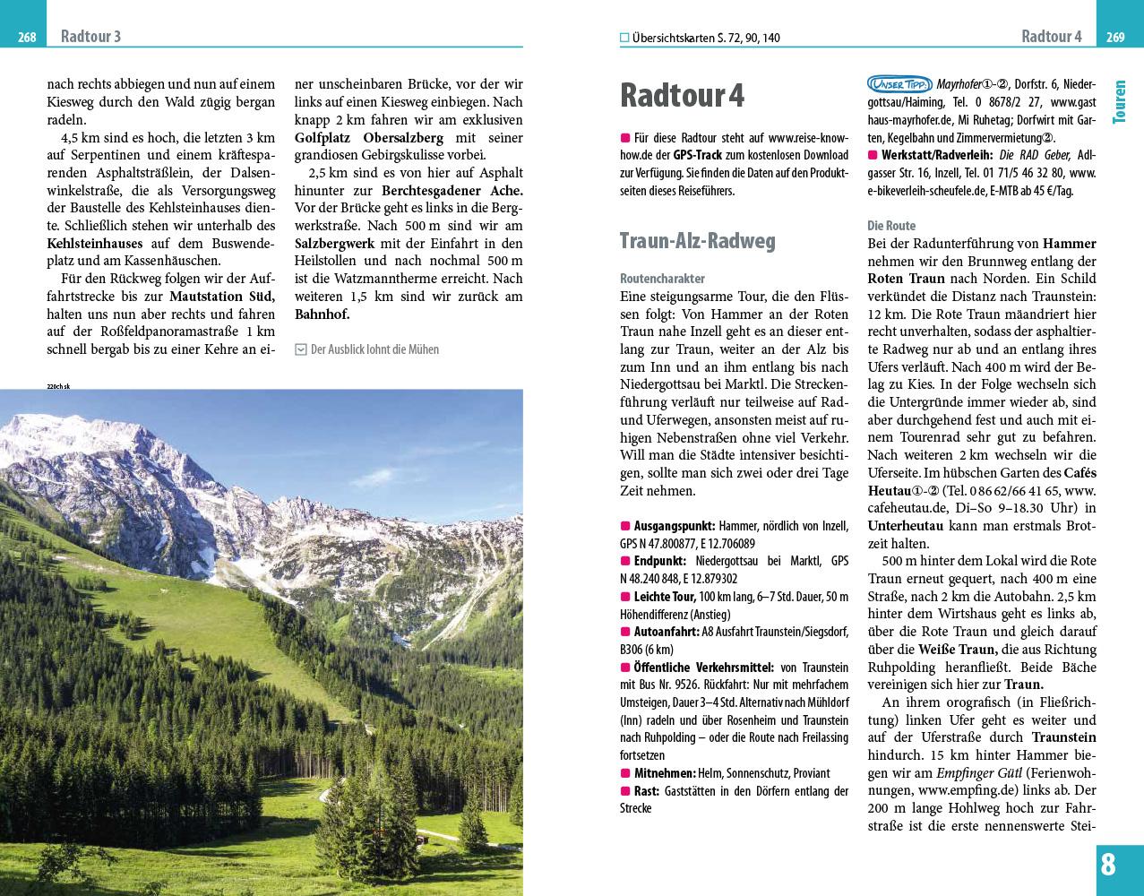 Beispielinhalt (Bild) Reise Know-How Reiseführer Chiemgau, Berchtesgadener Land