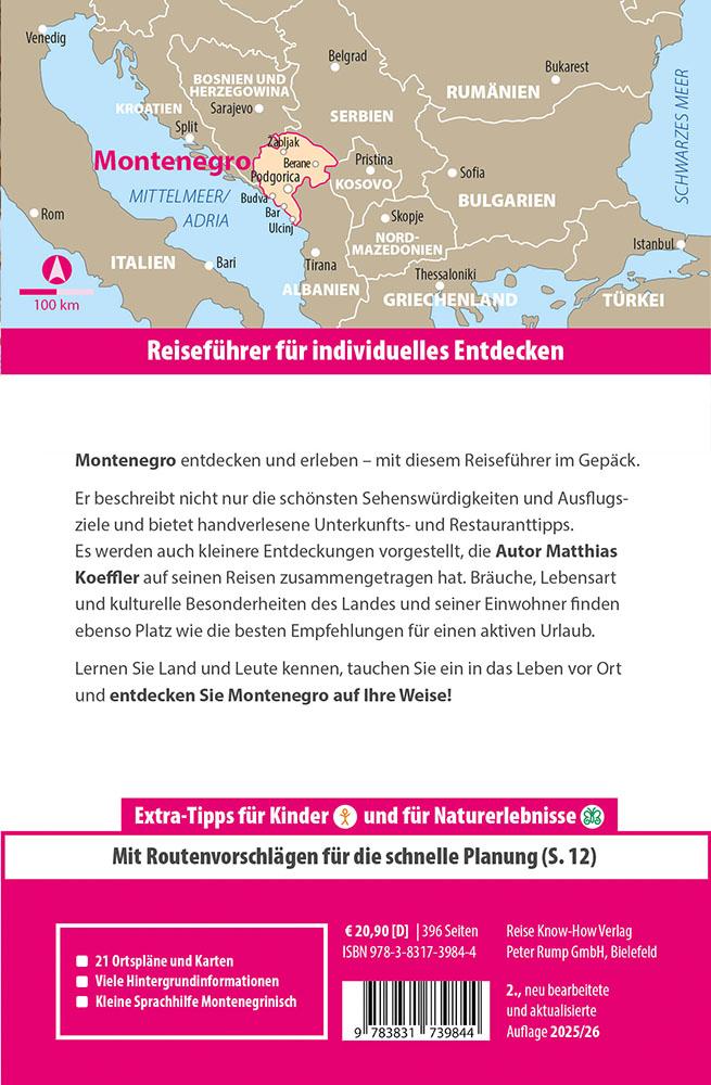 Beispielinhalt (Bild) Reise Know-How Reiseführer Montenegro