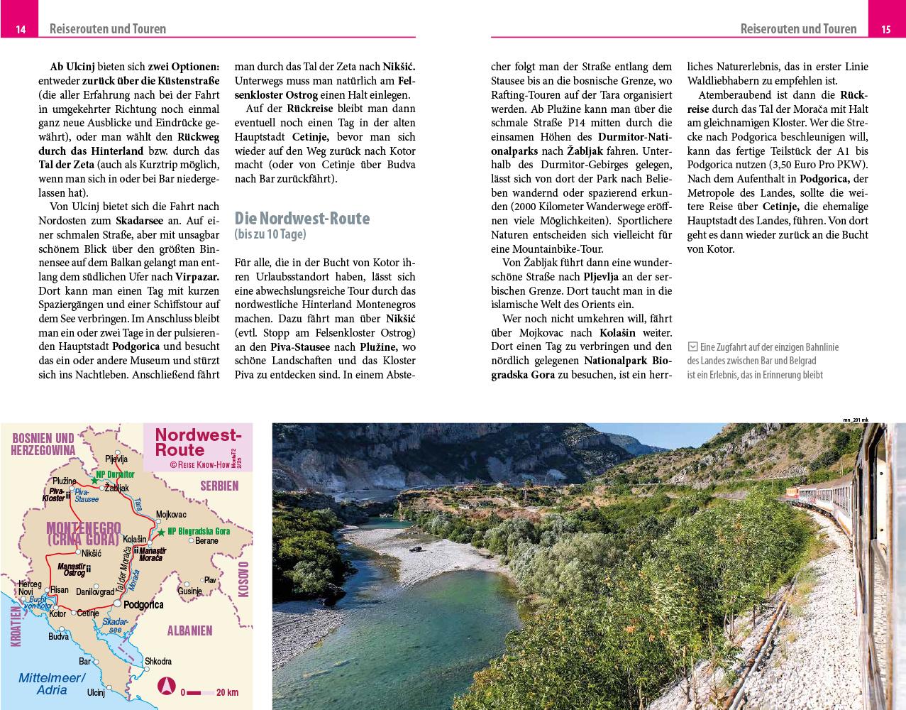 Beispielinhalt (Bild) Reise Know-How Reiseführer Montenegro