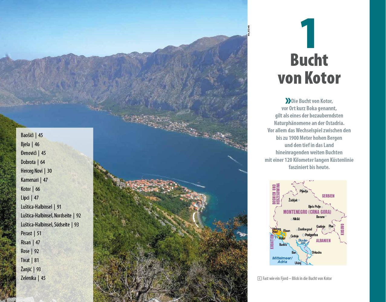 Beispielinhalt (Bild) Reise Know-How Reiseführer Montenegro