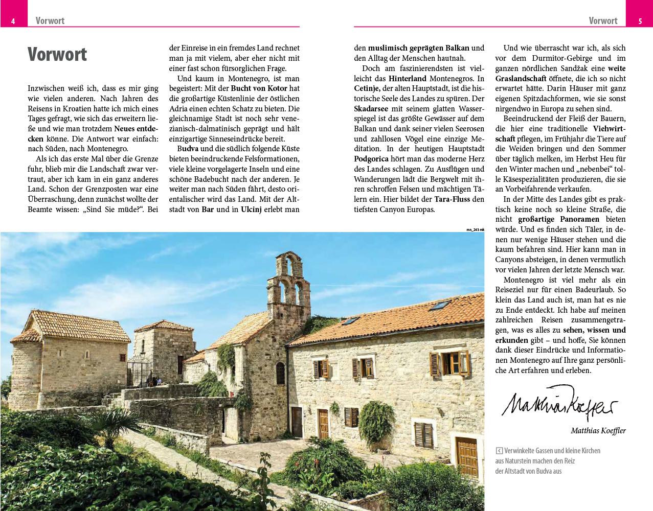 Beispielinhalt (Bild) Reise Know-How Reiseführer Montenegro