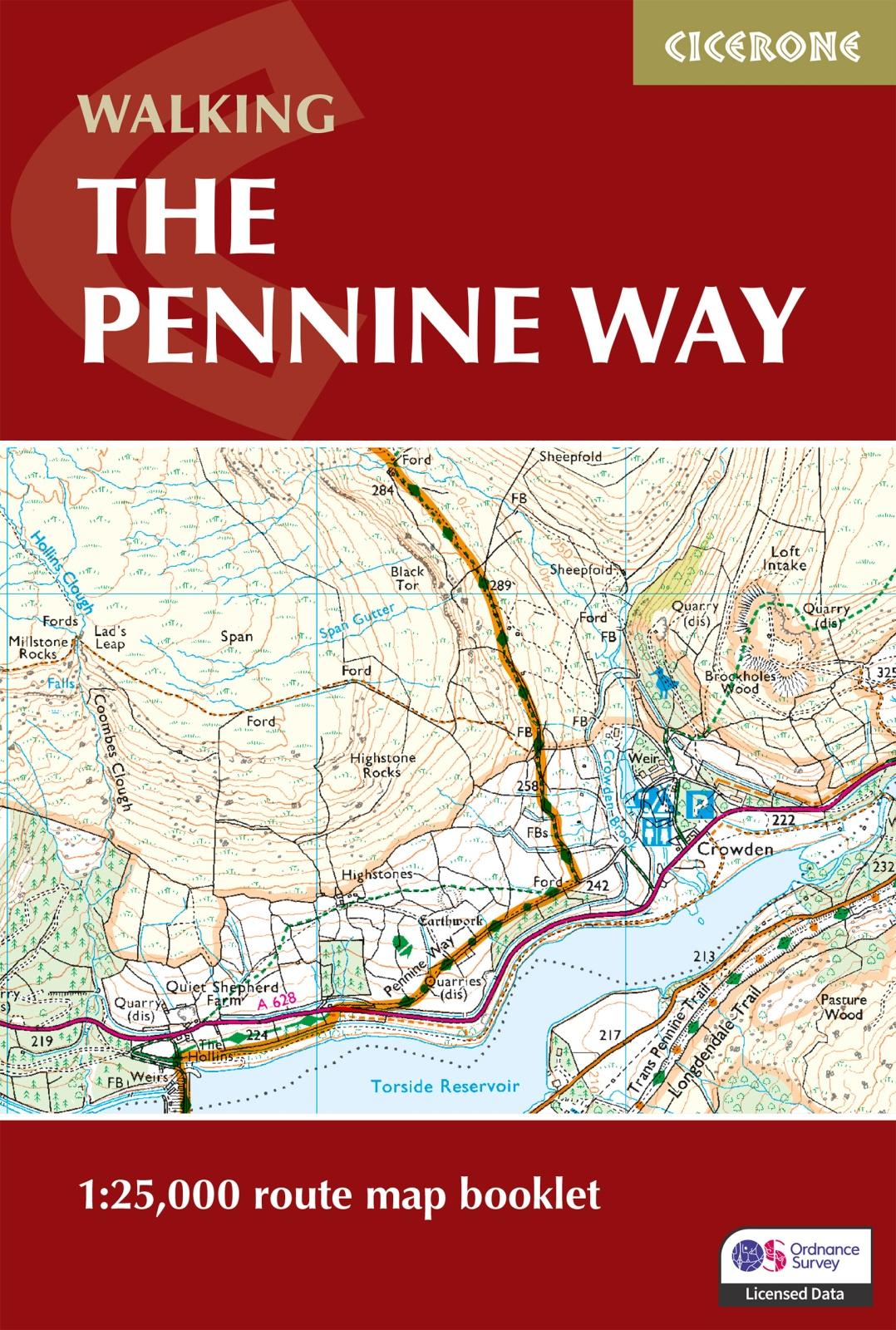 Vorderes Coverbild Walking the Pennine Way Map Booklet