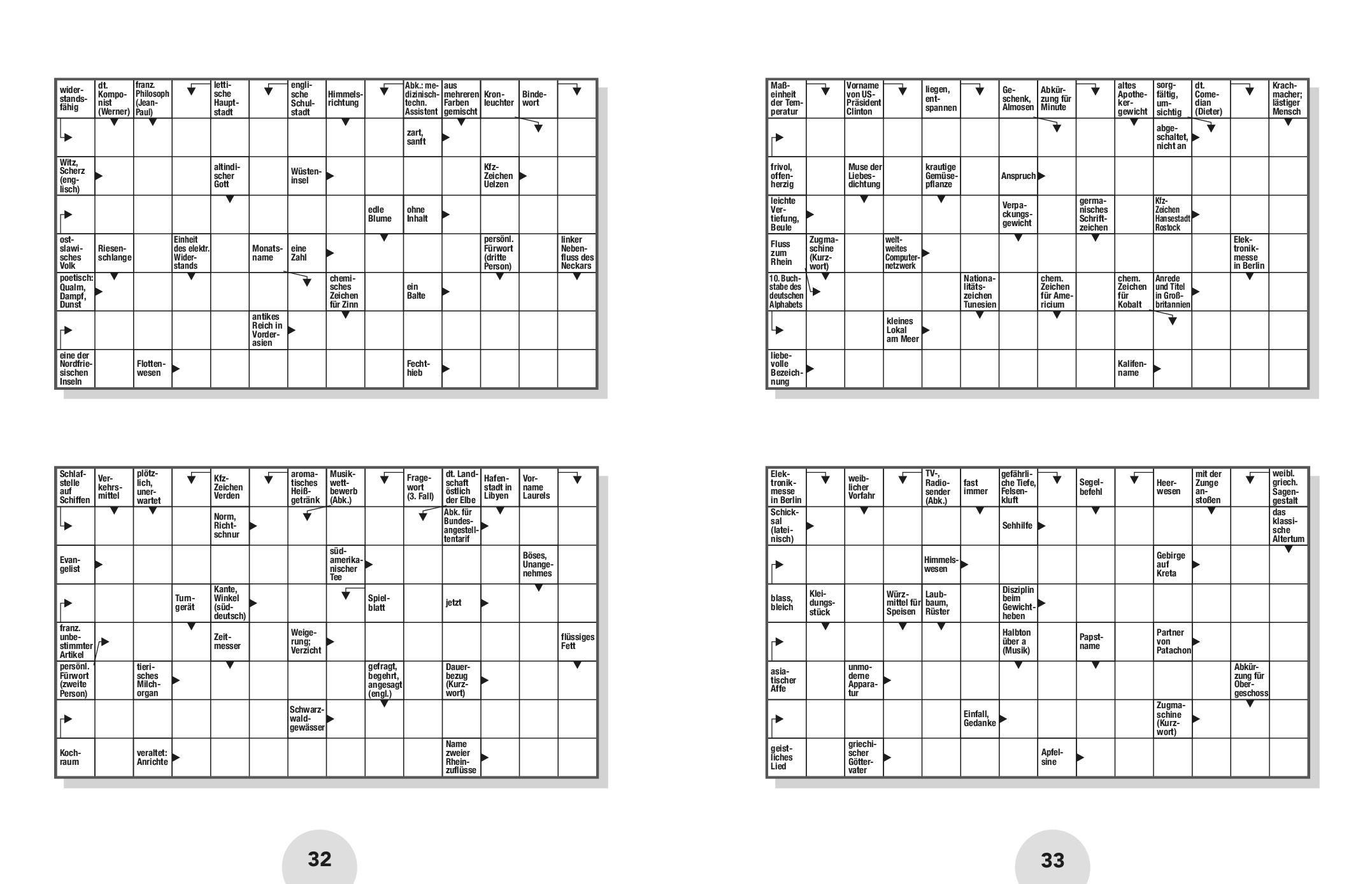 Beispielinhalt (Bild) 365 Kreuzworträtsel