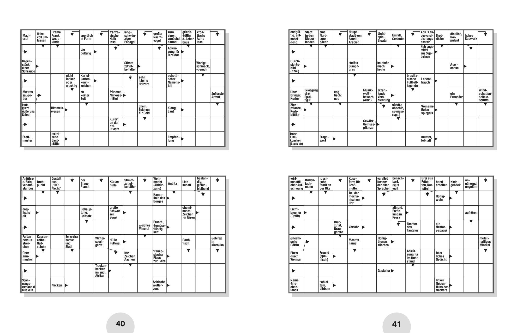 Beispielinhalt (Bild) 365 Kreuzworträtsel
