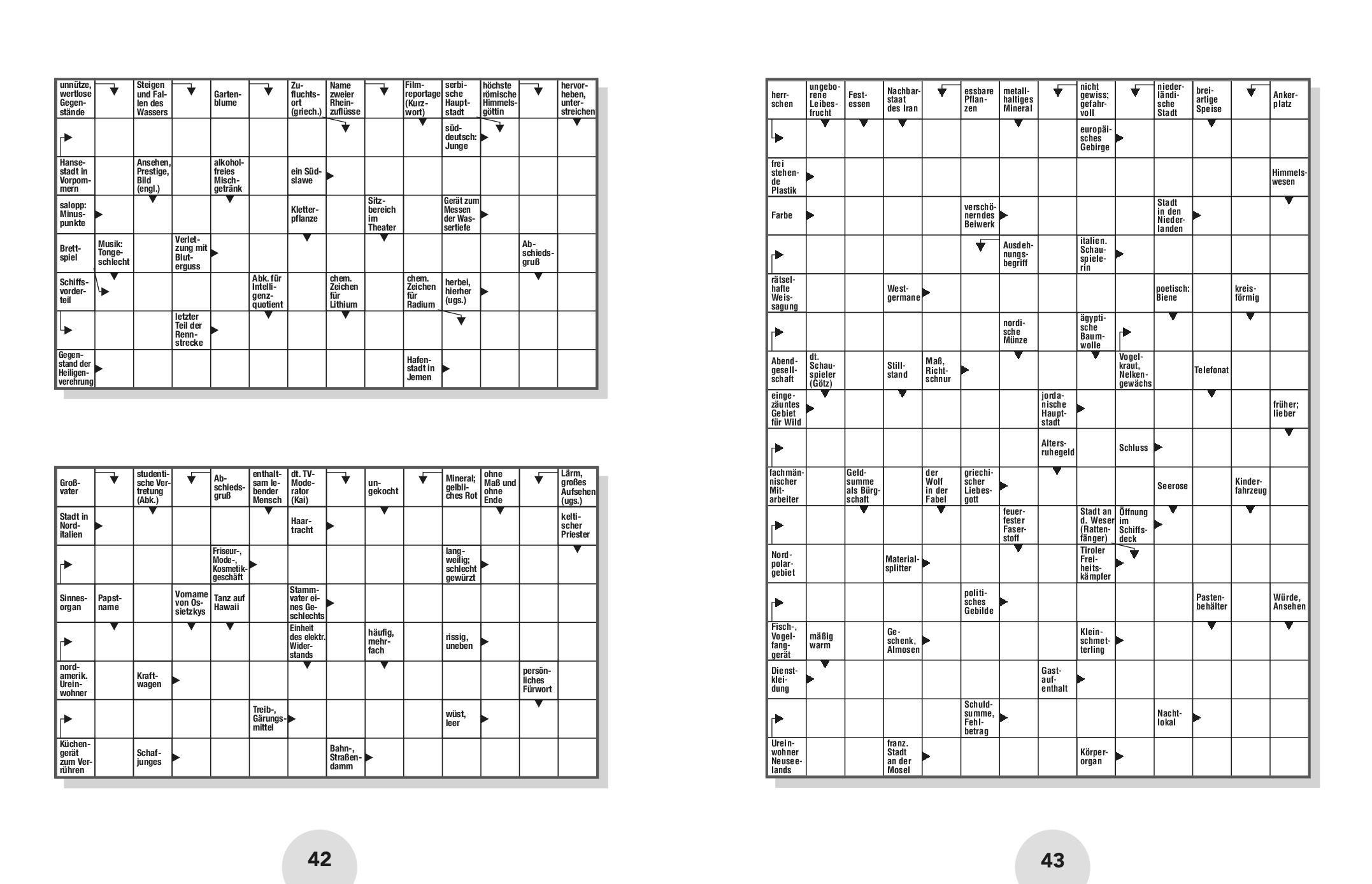 Beispielinhalt (Bild) 365 Kreuzworträtsel