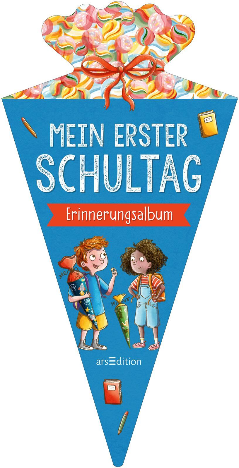 Beispielinhalt (Bild) Mein erster Schultag - Erinnerungsalbum in Schultüten-Form
