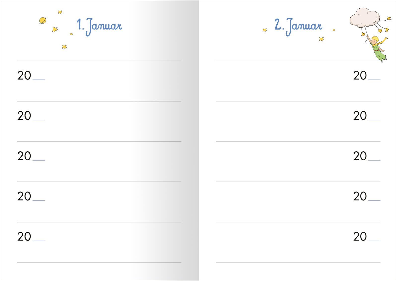 Beispielinhalt (Bild) Der Kleine Prinz 5 Jahresbuch