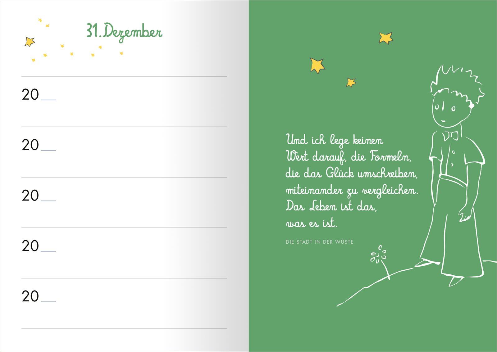 Beispielinhalt (Bild) Der Kleine Prinz 5 Jahresbuch