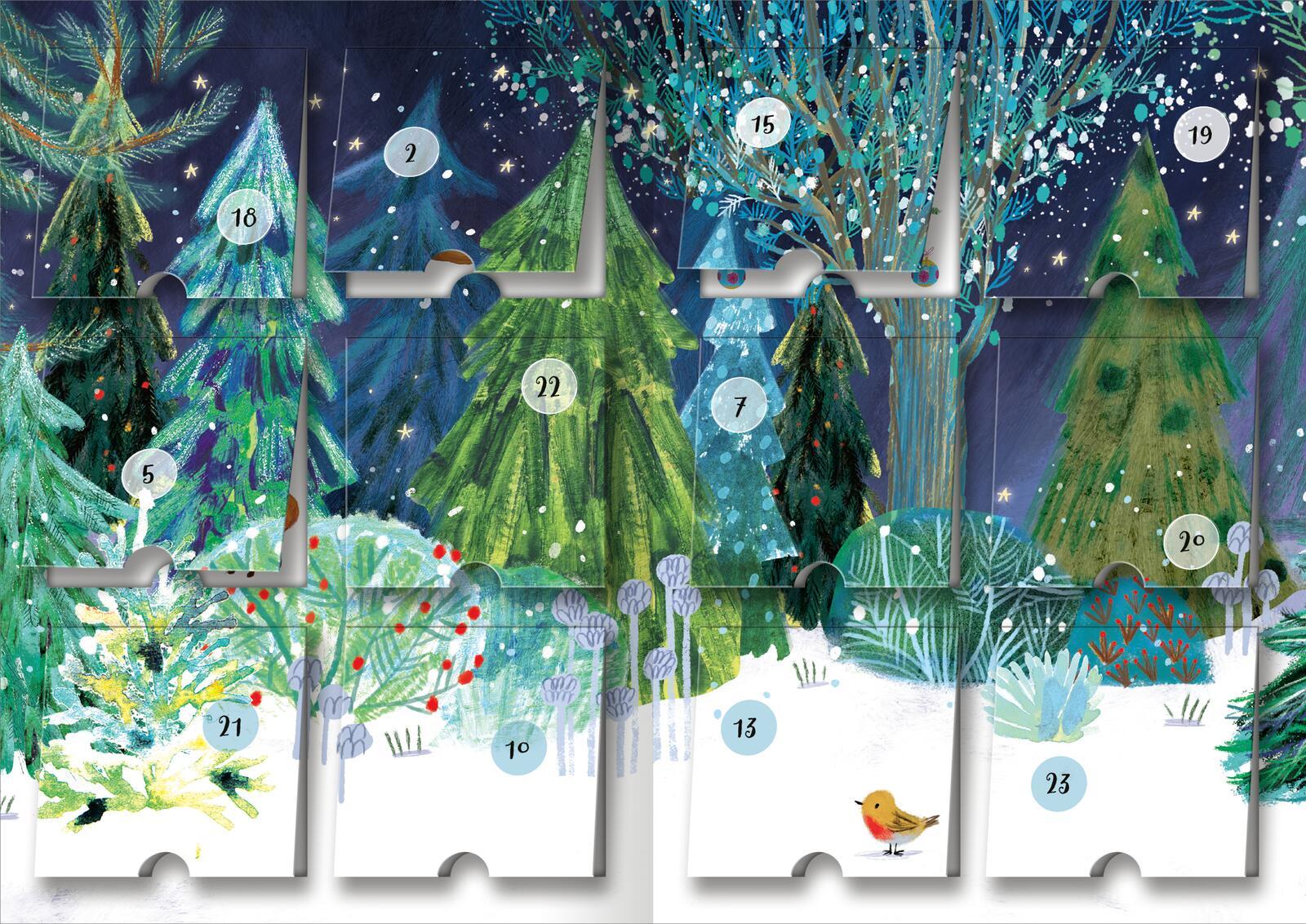 Beispielinhalt (Bild) Mein Adventskalender mit Stickern