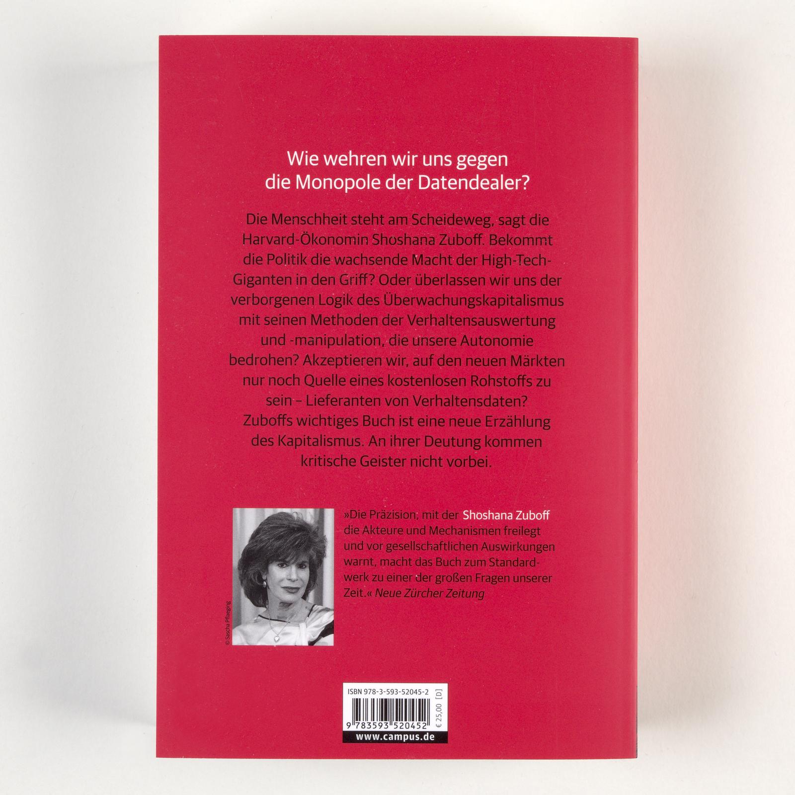 Rückseitencover Das Zeitalter des Überwachungskapitalismus