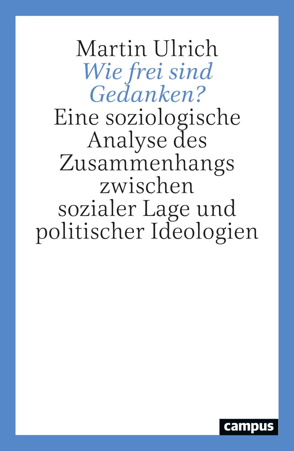 Vorderes Coverbild Wie frei sind Gedanken?
